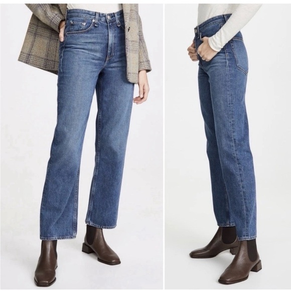 rag & bone Denim - Rag & Bone Ruth Super High-Rise Straight Leg Jeans Baywater Size 24